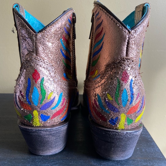 Corral Gold Genuine Leather Laser Hand Painted Cowboy Boots. FREE SHIPPING - Picture 8 of 13